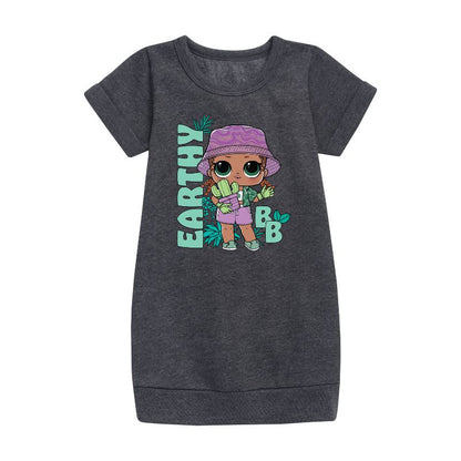 Girls' - LOL Surprise! - Earthy BB Graphic Short Sleeve Fleece Dress