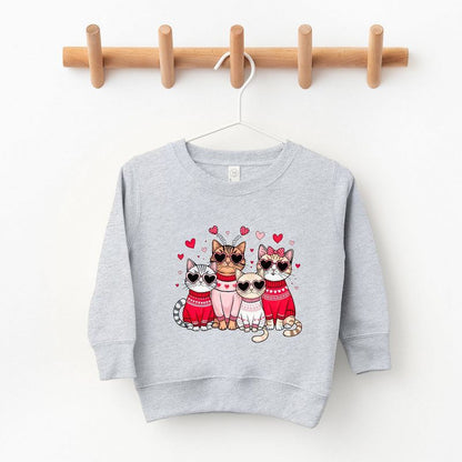 The Juniper Shop Valentine Kittens Youth Ultra-Soft Graphic Sweatshirt