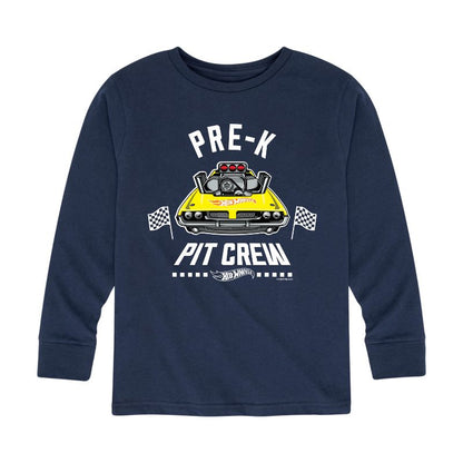 Boys' - Hot Wheels - Pit Crew Pre K Long Sleeve Graphic T-Shirt