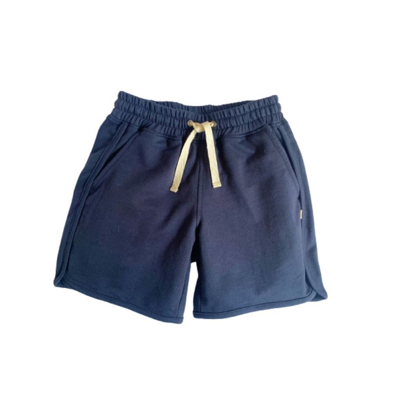 Kids' Organic Athletic Shorts Navy Loopknit - Jackalo