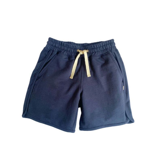 Kids' Organic Athletic Shorts Navy Loopknit - Jackalo