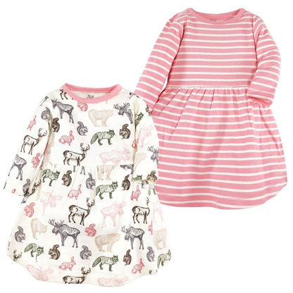 مجموعة من قطعتين من فساتين "أصدقاء محبوبون" بأكمام طويلة مستوحاة من الطبيعة