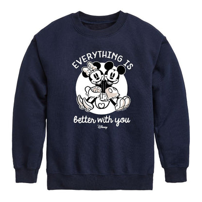 Boys' - Disney - Mickey & Friends Graphic Long Sleeve Fleece Sweatshirt