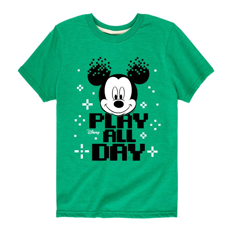 Boys' - Disney - Play All Day Pixels Short Sleeve Graphic T-Shirt