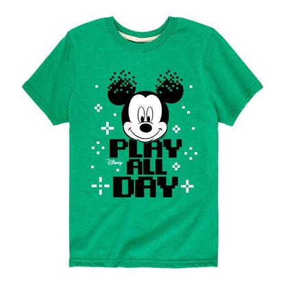 Boys' - Disney - Play All Day Pixels Short Sleeve Graphic T-Shirt