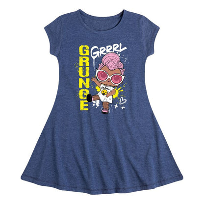 Girls' - LOL Surprise! - Grunge Grrrl Fit & Flair Cap Sleeve Dress
