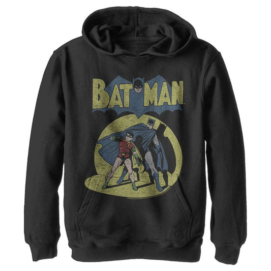 Boy's Batman Hero and Sidekick Spotted Pull Over Hoodie