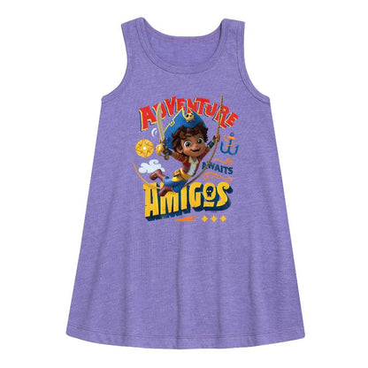 فستان بناتي من سانتياغو البحار - مغامرة تنتظر الأصدقاء - بدون أكمام