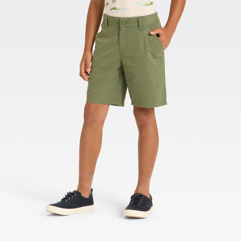 Boys' Flat Front 'At the Knee' Chino Shorts - Cat & Jack™