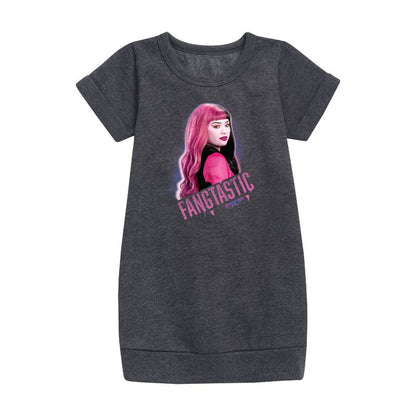 Girls' - Monster High - Fangtastic Graphic Short Sleeve Fleece Dress