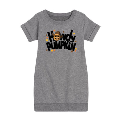 فستان خريفي من الصوف بأكمام قصيرة برسومات جرافيكية للبنات - رسالة فورية