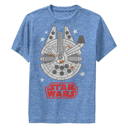 تي شيرت أداء كرتوني من Star Wars Millennium Falcon للأولاد