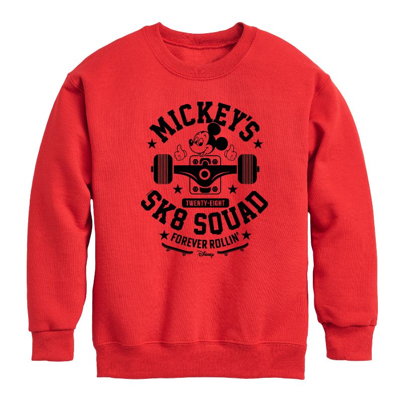Boys' - Disney - Mickey & Friends Graphic Long Sleeve Fleece Sweatshirt