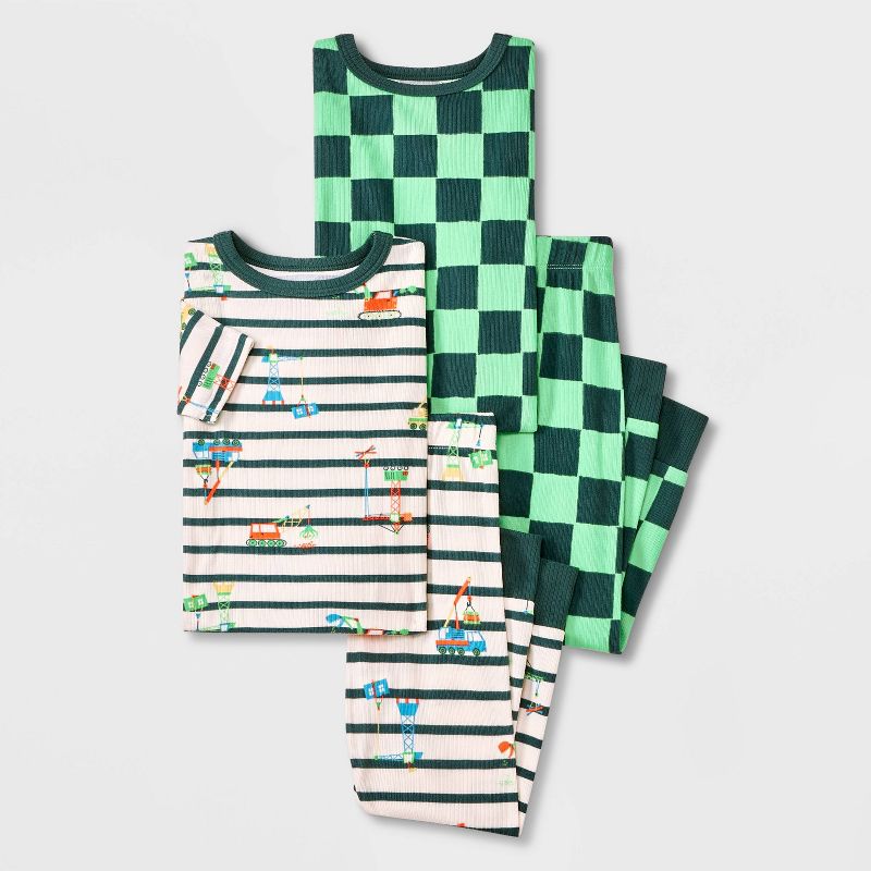 Toddler Boys' 4pc Ribbed Pajama Set - Cat & Jack™