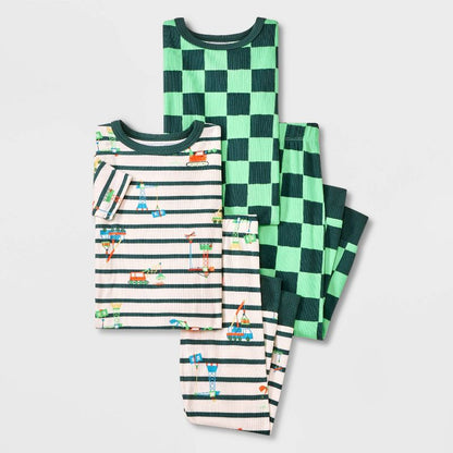 Toddler Boys' 4pc Ribbed Pajama Set - Cat & Jack™