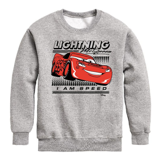 Boys' - Cars - Lightning Mcqueen I Am Speed Graphic Long Sleeve Fleece Sweatshirt