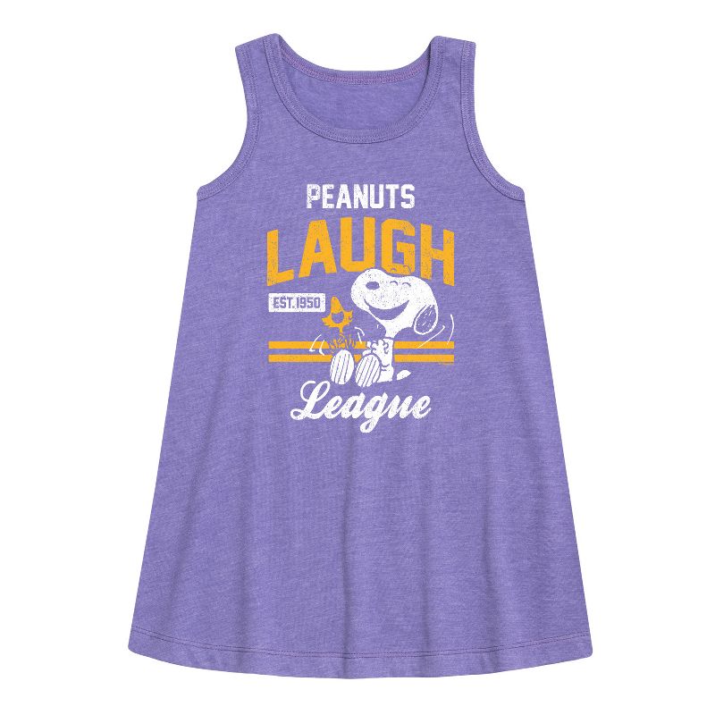 Girls' - Peanuts - Peanuts Laugh League Graphic Sleeveless Aline Dress