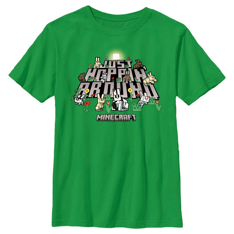تي شيرت Minecraft Just Hoppin' Around للأولاد