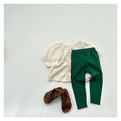 MyKids-USA Children’s Solid Color Leggings Girl’s Kindergarten Trousers