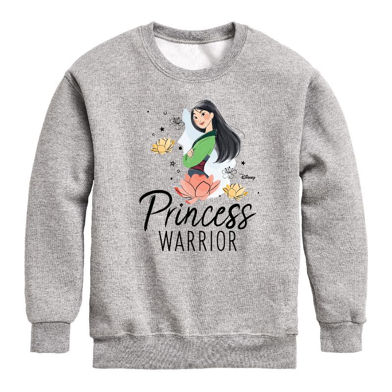 Boys' - Disney - Mulan Princess Warrior Graphic Long Sleeve Fleece Sweatshirt