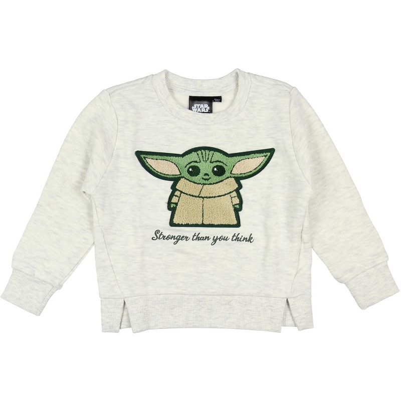 Star Wars Little Girls' Stronger Than You Think Baby Grogu Sweatshirt