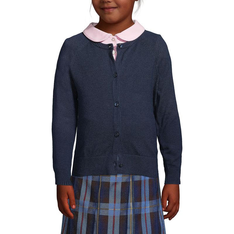 Lands' End School Uniform Kids Cotton Modal Cardigan Sweater