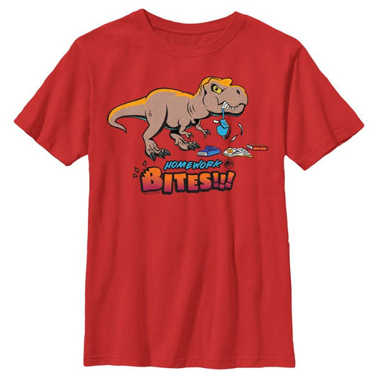 Boy's Jurassic World T. Rex Homework Bites T-Shirt