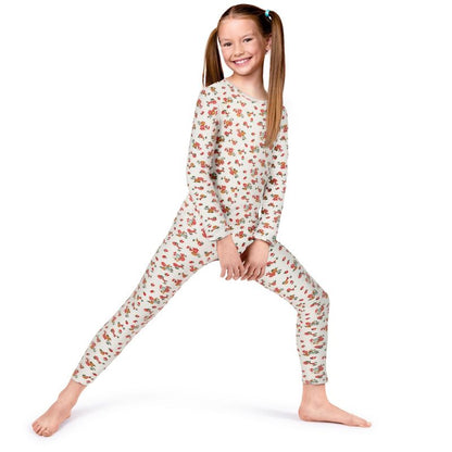 Rocky Thermal Underwear for Girls, Long Johns Fleece Lined Set, Shirt & Pants, Base Layer
