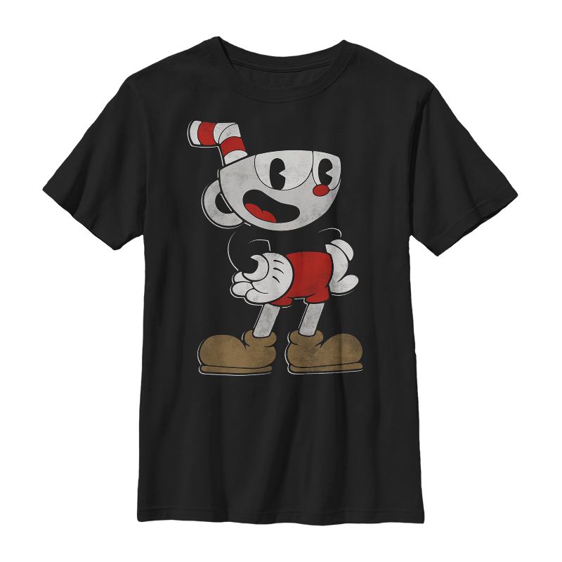 Boy's Cuphead Happy Pose T-Shirt
