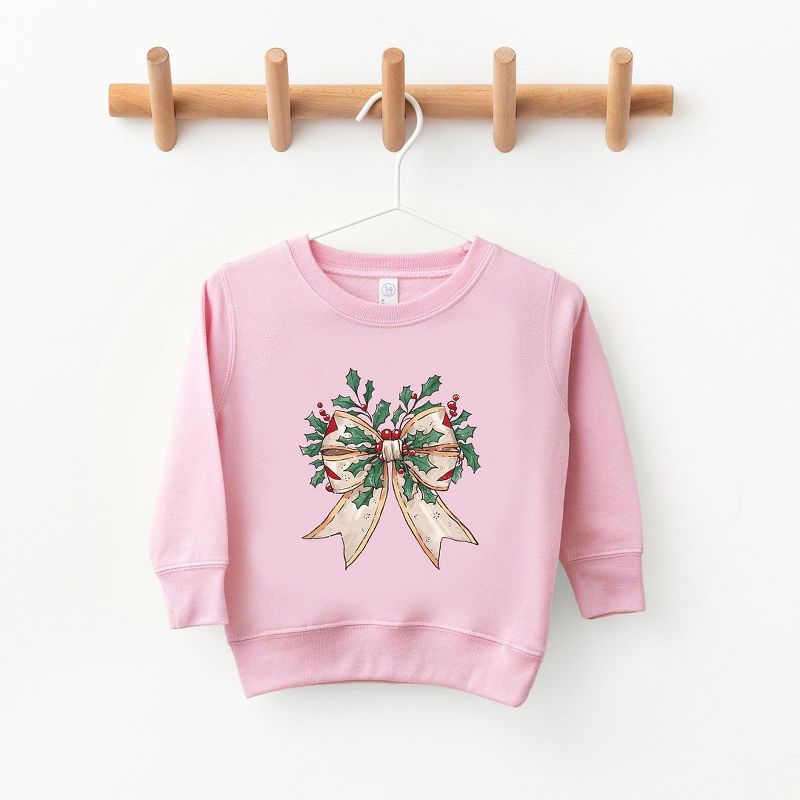 The Juniper Shop Holly Leaves Coquette Toddler Graphic Sweatshirt