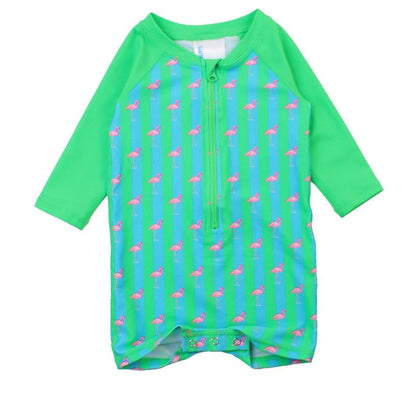 RuggedButts Baby/Toddler Boys UPF50+ Long Sleeve One Piece Rash Guard
