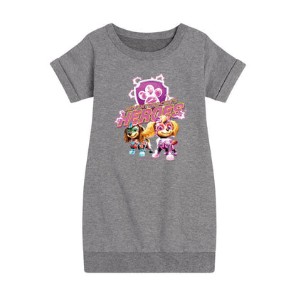 Girls' - Paw Patrol - Adventure Citys Heroes Graphic Short Sleeve Fleece Dress
