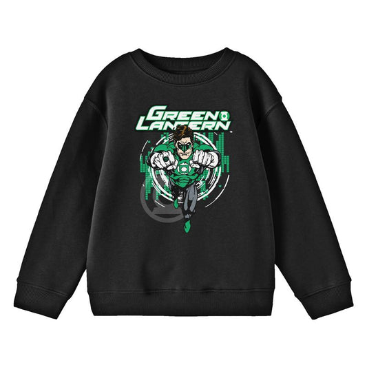 قميص أسود بأكمام طويلة للأولاد من Green Lantern Flying Superhero