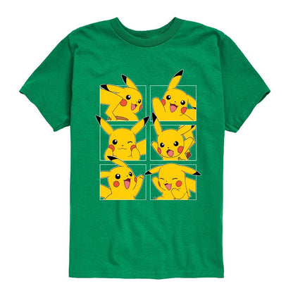 تي شيرت جرافيكي بأكمام قصيرة للأولاد - بوكيمون - بيكاتشو جريد