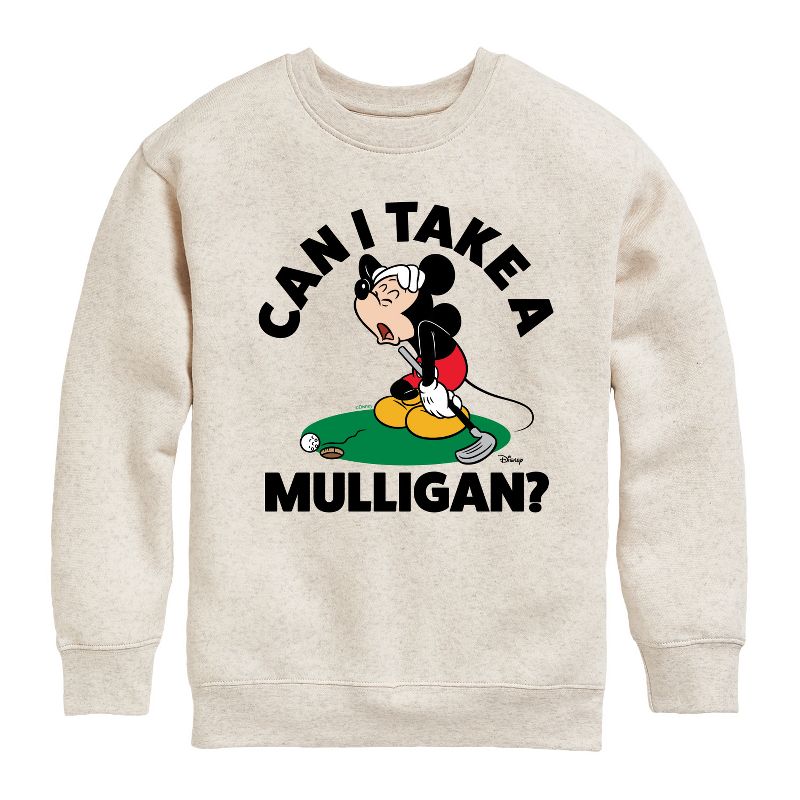 Boys' - Disney - Can I Take A Mulligan Graphic Long Sleeve Fleece Sweatshirt
