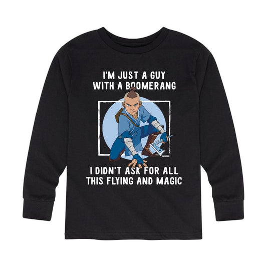 Boys' - Avatar: The Last Airbender - Boomerang Guy Long Sleeve Graphic T-Shirt