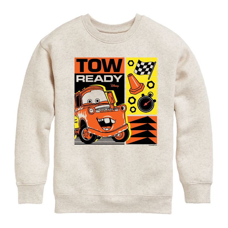 Boys' - Cars - Tow Ready Graphic Long Sleeve Fleece Sweatshirt