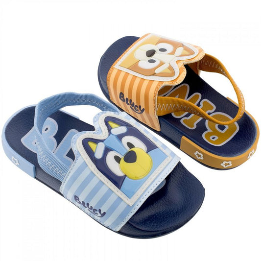 Kids Bluey and Bingo Mismatch Flip Flop Slides
