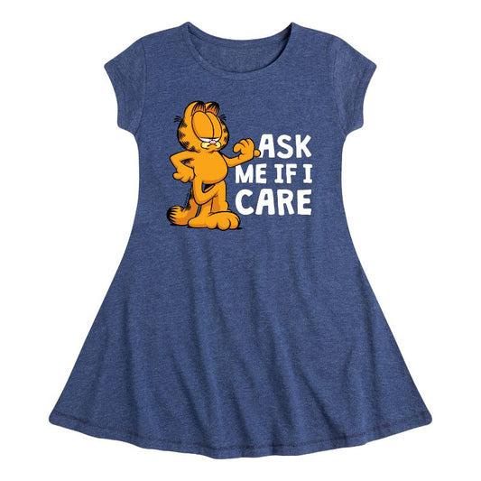 Girls' - Garfield - Ask Me If I Care Fit & Flair Cap Sleeve Dress