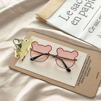 MyKids-USA Girls Colorful Lenses Cartoon Frame Shape Fashion Sunglasses