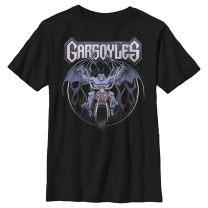 تي شيرت للأولاد مطبوع عليه عبارة "Gargoyles Goliath Let's Ride"