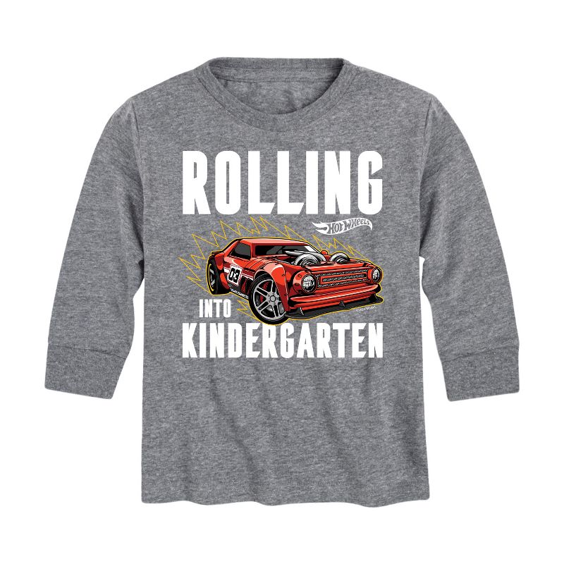 Boys' - Hot Wheels - Rolling Into Kindergarten Long Sleeve Graphic T-Shirt
