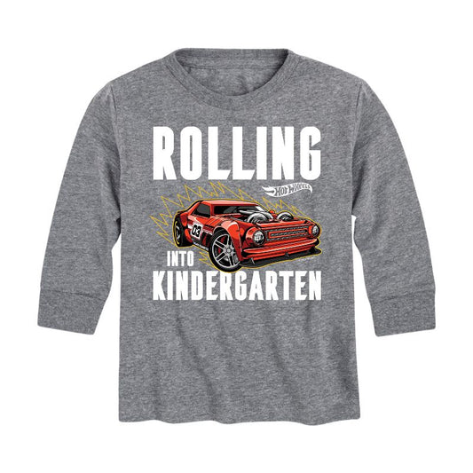 Boys' - Hot Wheels - Rolling Into Kindergarten Long Sleeve Graphic T-Shirt