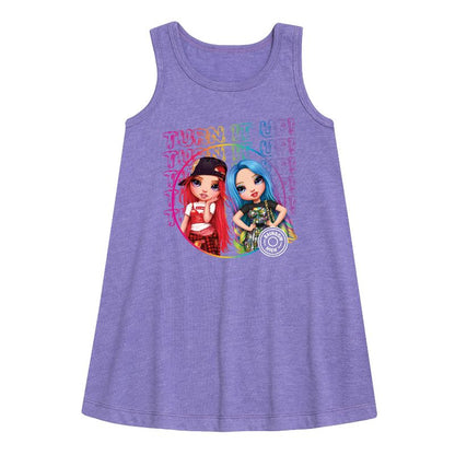Girls' - Rainbow High - Turn It Up Graphic Sleeveless Aline Dress