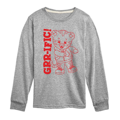 Boys' - Daniel Tiger - Daniel Line Art Long Sleeve Graphic T-Shirt