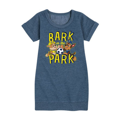Girls' - Paw Patrol - Bark In The Park Graphic Short Sleeve Fleece Dress