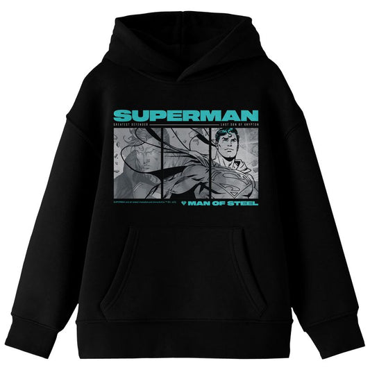 Superman Last Son Of Krypton Long Sleeve Youth Black Hooded Sweatshirt