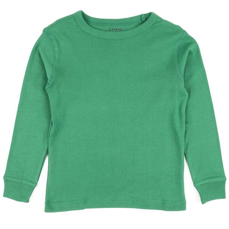 Leveret Kids Long Sleeve Solid Classic Color T-Shirt