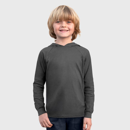 City Threads Boys Medium-Weight Long Sleeve Hooded Tee with Cuffs - 100% Cotton - USA-Made
