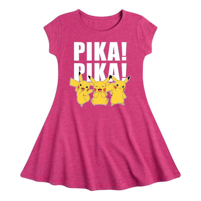 Girls' - Pokémon - Pika! Pika! Fit & Flair Cap Sleeve Dress